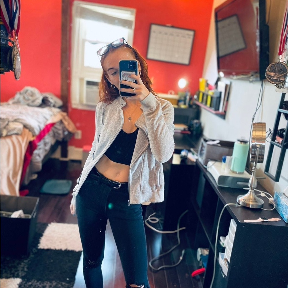 Gray zip up - Picture 5 of 13